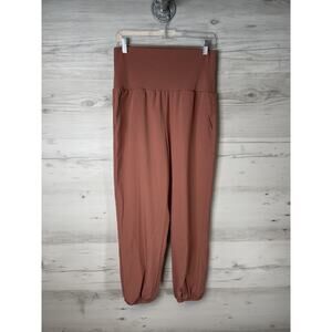 Vanilla Star Pants Womens‎ Medium Pink High Rise Jogger Elastic Cuff Pockets